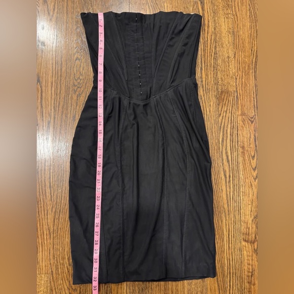 House of CB SEXY CORSET BLACK MESH STRAPLESS COCKTAIL LBD TUBE DRESS MEDIUM - Picture 4 of 11